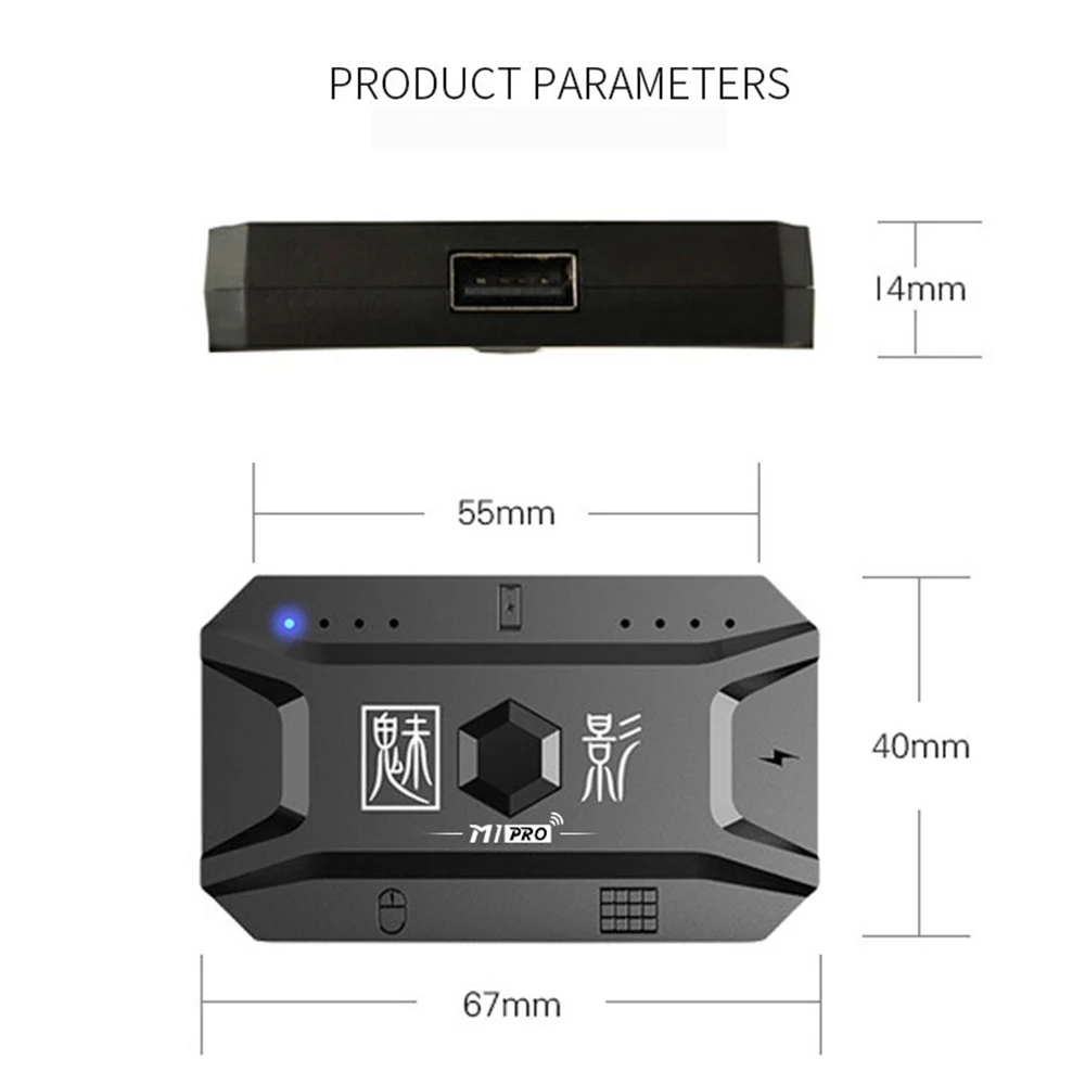محول ماوس ولوحة مفاتيح M1 Pro محمول ، لوحة مفاتيح للألعاب محمولة ومحول ماوس لأجهزة أندرويد ، iOS 11-ro ، ملحقات ألعاب