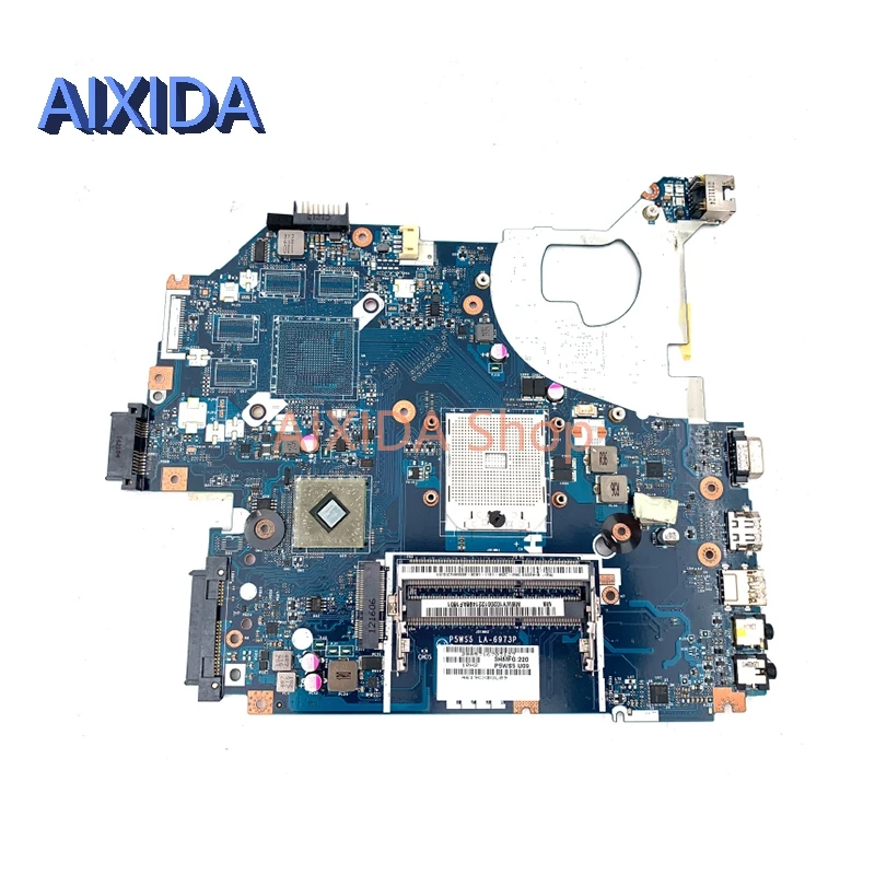 AIXIDA P5WS5 LA-6973P MBWY102001 Mainboard For Acer Gateway NV55 NV55S NV55S02U Laptop Motherboard Socket fs1 DDR3 full test