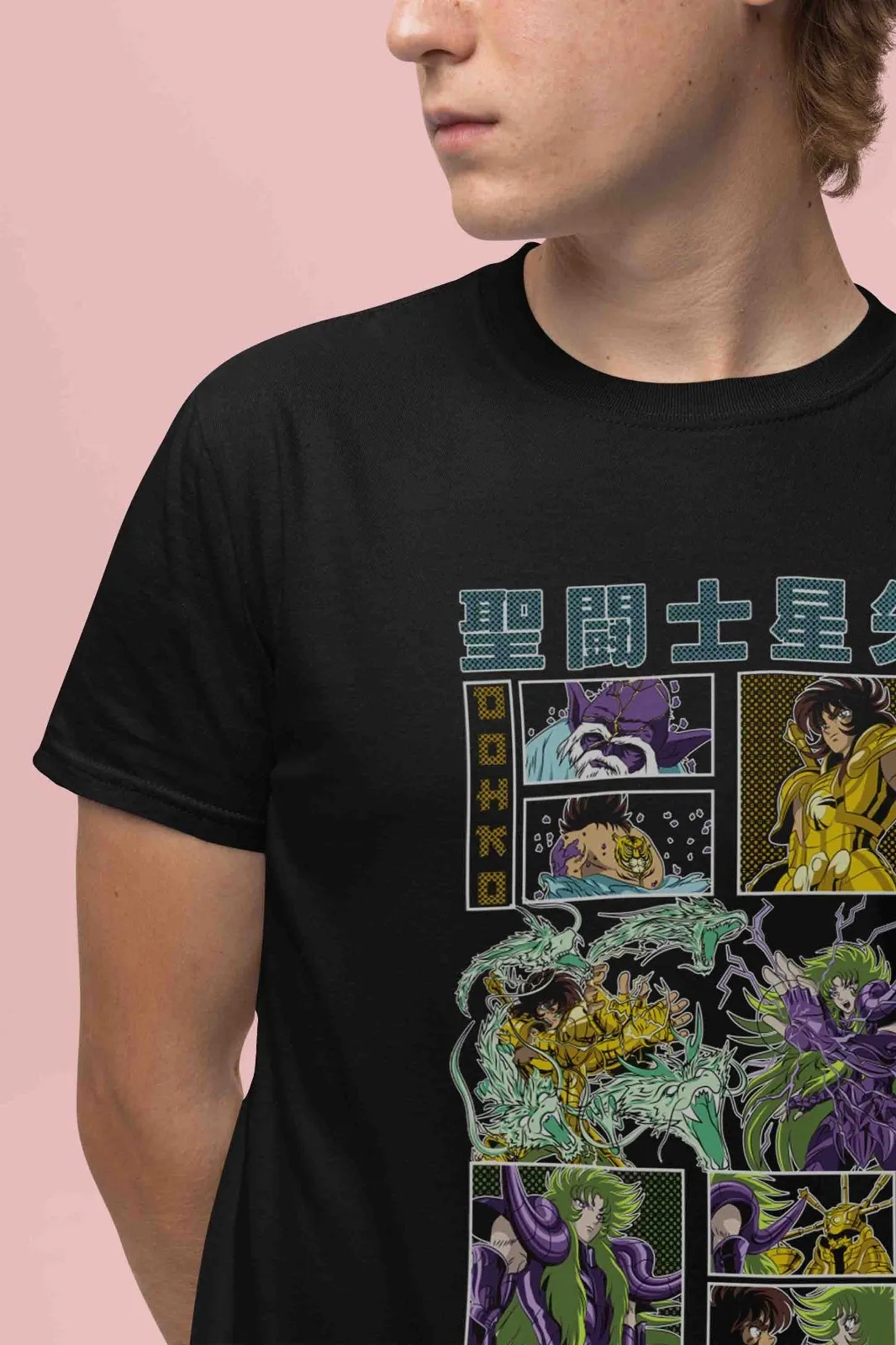 Saint Seiya Shirt Shiryu Tshirt Hyoga T-Shirt Shun Top Ikku Anime Graphic Tee