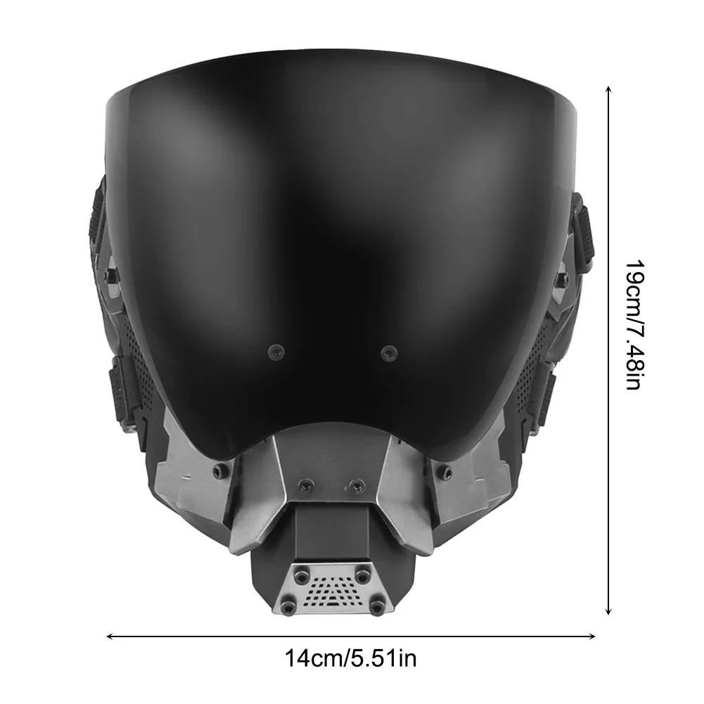 ปืนเพนท์บอลCS Wargameกีฬาหน้ากากสองด้านเลนส์ป้องกันหมอกพังก์เย็นคอสเพลย์หน้ากากอุปกรณ์ป้องกัน