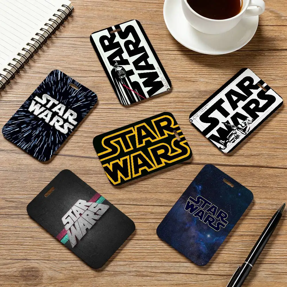 S-Star Wars Logo Pocket Credit ID Card Badge Tag Bus Card Holder Pass Case With Neck Strap Lanyard