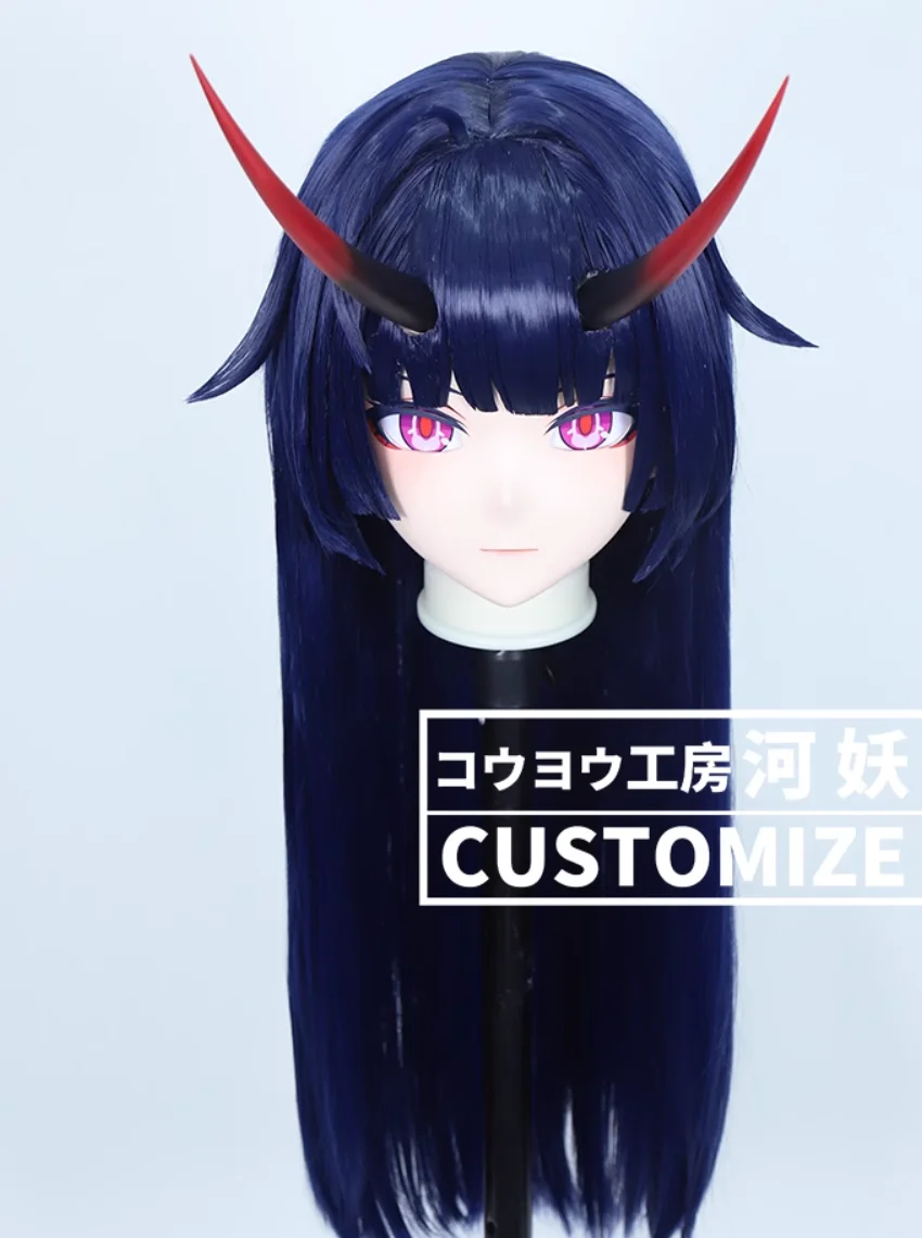 

C-4130 Настроить полную голову смола мультфильм косплей японский персонаж аниме ролевая игра Crossdress маска кигуруми с задней оболочкой