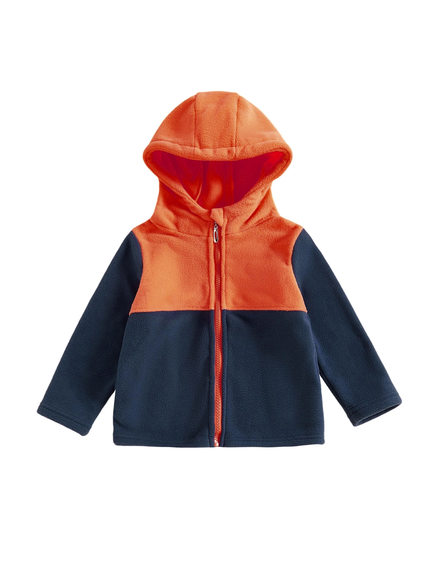 Kids Winter Jacket with Fleece Lining and Detachable Hood Warm Zip Up Coat with Pockets for Boys and Girls