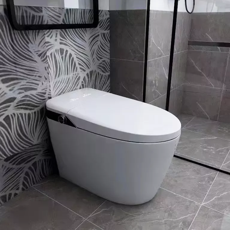 Automatic One Piece Elongated Smart Intelligent Toilet Bathroom Toilet Bowl Smart Bidet WC Toilet with Remote Control