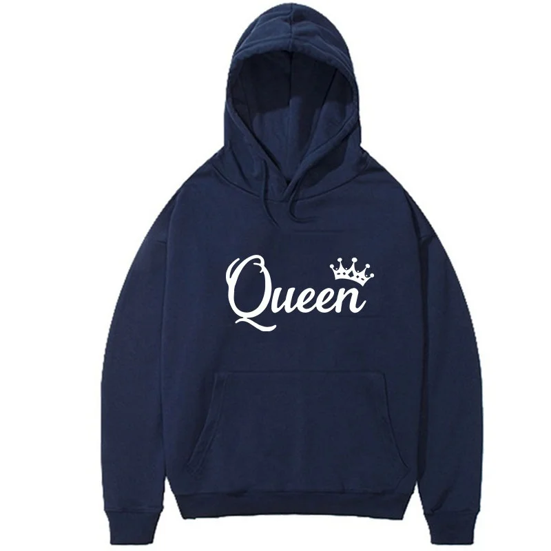 Fashion Queen Letter Printed Hoodies Men Woman Hoodie Streetwear Hooded Sweatshirts Harajuku Sports Pullovers Unisex Clothing