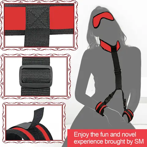 BDSM Adult sexx Toy Kits Sets for sexxy Games Bondage Mask Set Feather Handcuffs Ankle Cuff Restraints for Couple sexxual Aids 18