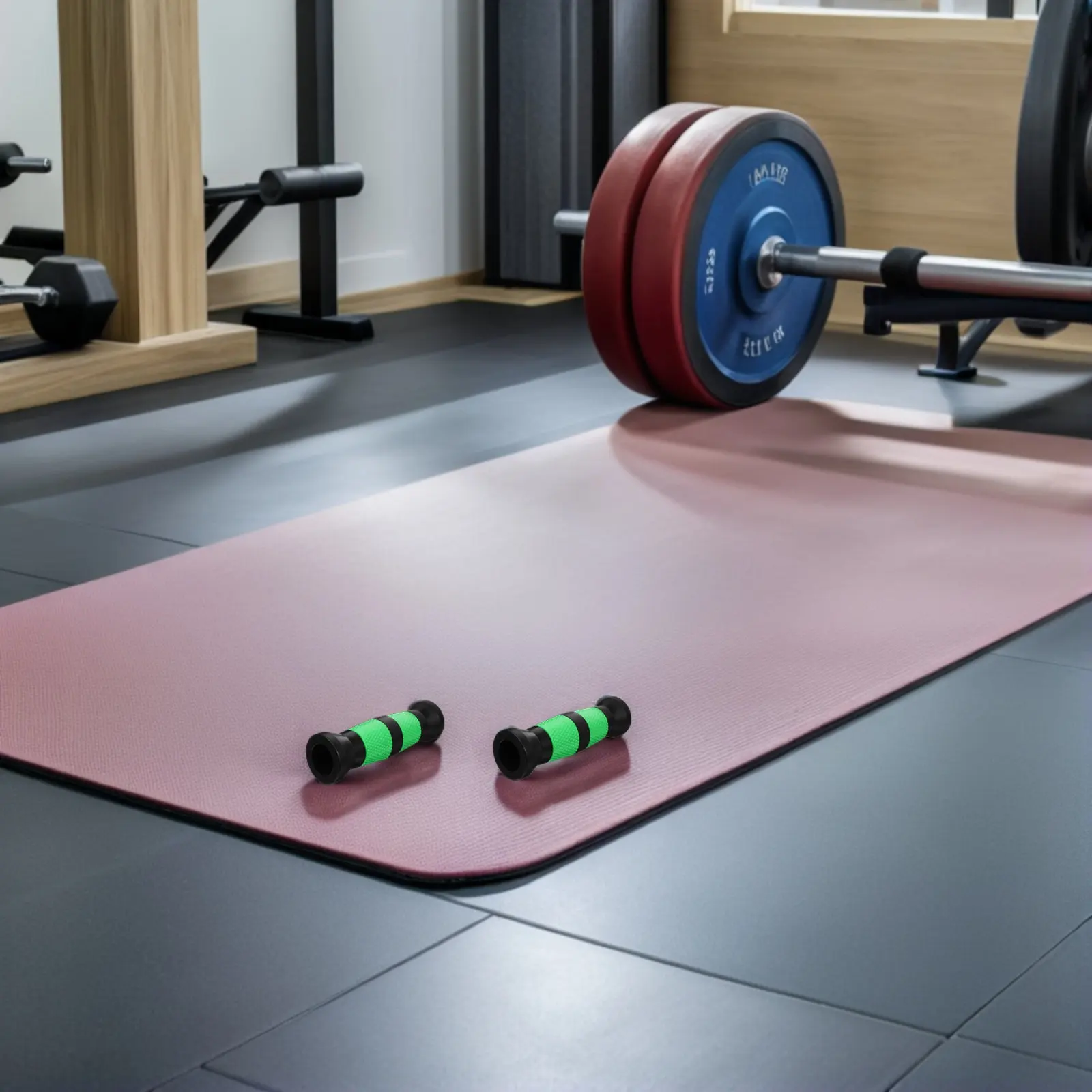2Pcs Dumbbell Handle Protectors Non-Slip PVC Barbell Grips Secure Locking Strength Training Replacement Covers Fitness Equipment