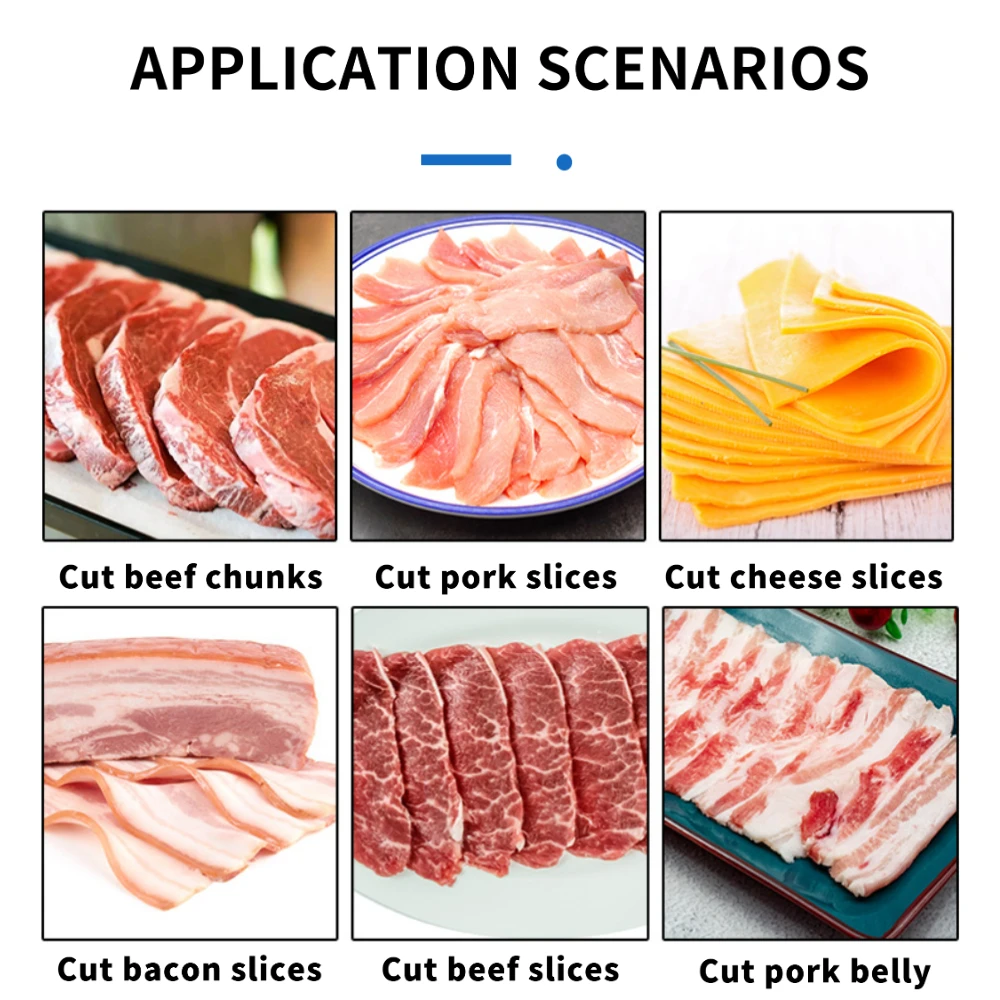 Multi-functional Flaker Fronze Meat Sausage Bacon Ham Slicer Slicing Cutting Machine Rib Chopper Cheese