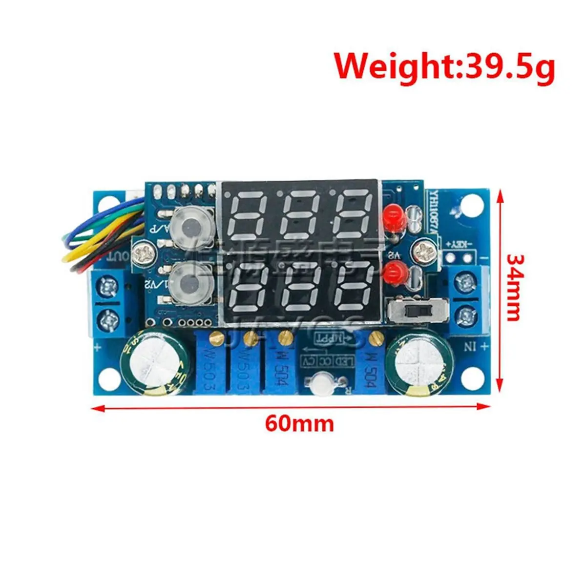 DC-DC 6-36V to 1.25-32V 5A StepDown Module CC/CV Charging Module with 2 LEDs MPPT Solar Panel Controller Regulator