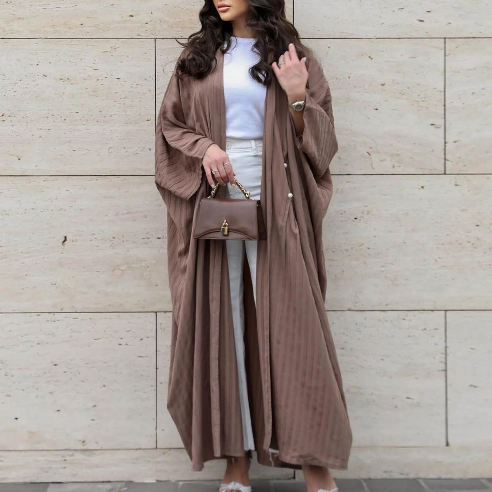 

Eid Muslim Abaya For Women Cardigan Morocco Party Dresses Robes Caftan Bat Sleeve Pearl Kaftan Abayas Evening Long Robe Vestidos