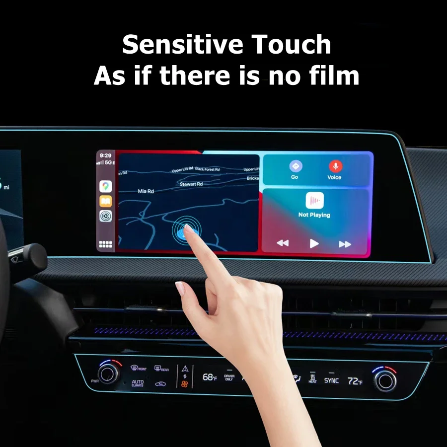 For 2022 2023 2024 KIA EV6 Glass HD Touch Screen Protector Media Display Film Cover 2pcs Set Fit SPORTAGE NQ5 Air Console Film