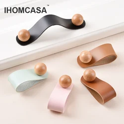 Nordic Beech Wooden Drawer Handle Cupboard Knobs Kitchen Cabinet Door Knob Furniture Handle Dresser Wood Knob