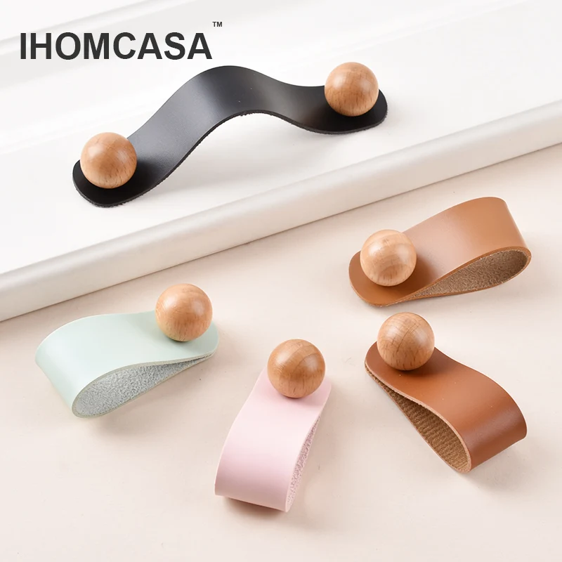 Nordic Beech Wooden Drawer Handle Cupboard Knobs Kitchen Cabinet Door Knob Furniture Handle Dresser Wood Knob