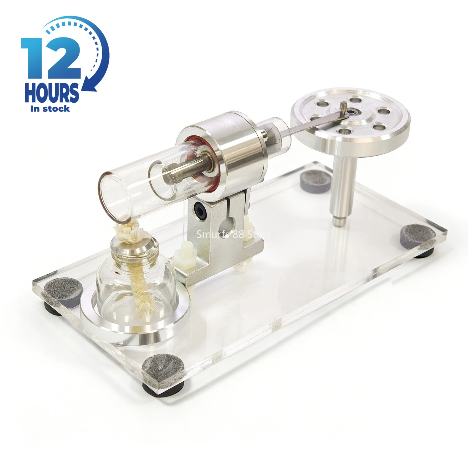 Hot Air Stirling Engine Model Horizontal External Combustion Stirling Engine Model Scientific Physics Experiment Model Toy