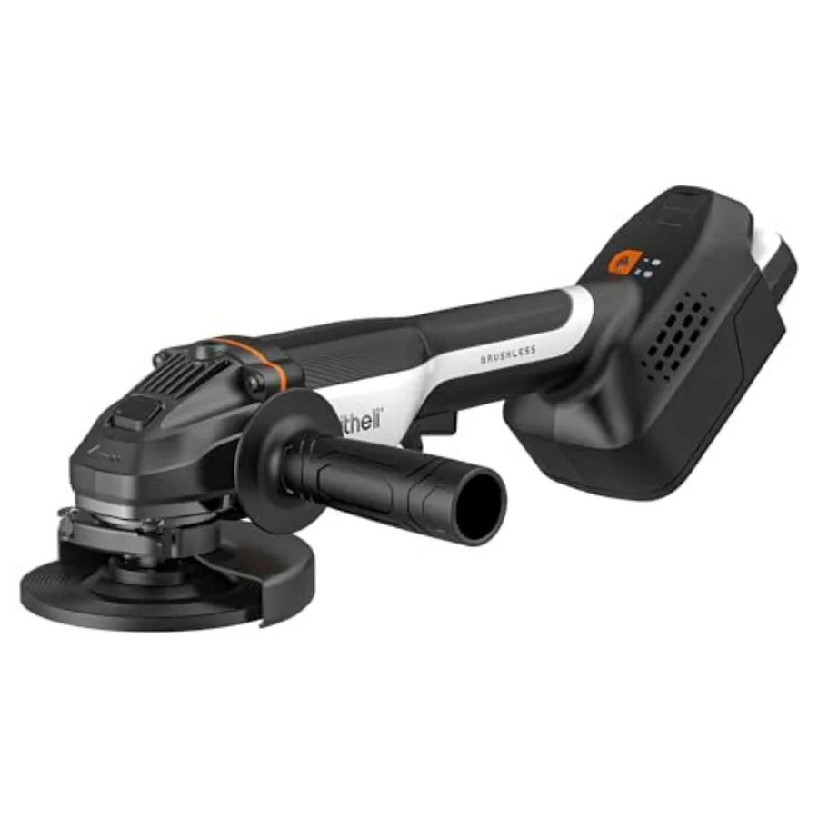 

20V Brushless Cordless Angle Grinder 4.9-Inch Variable Speed Grinder with Battery Charging Cord Max 8500 RPM for Metal Wood Til