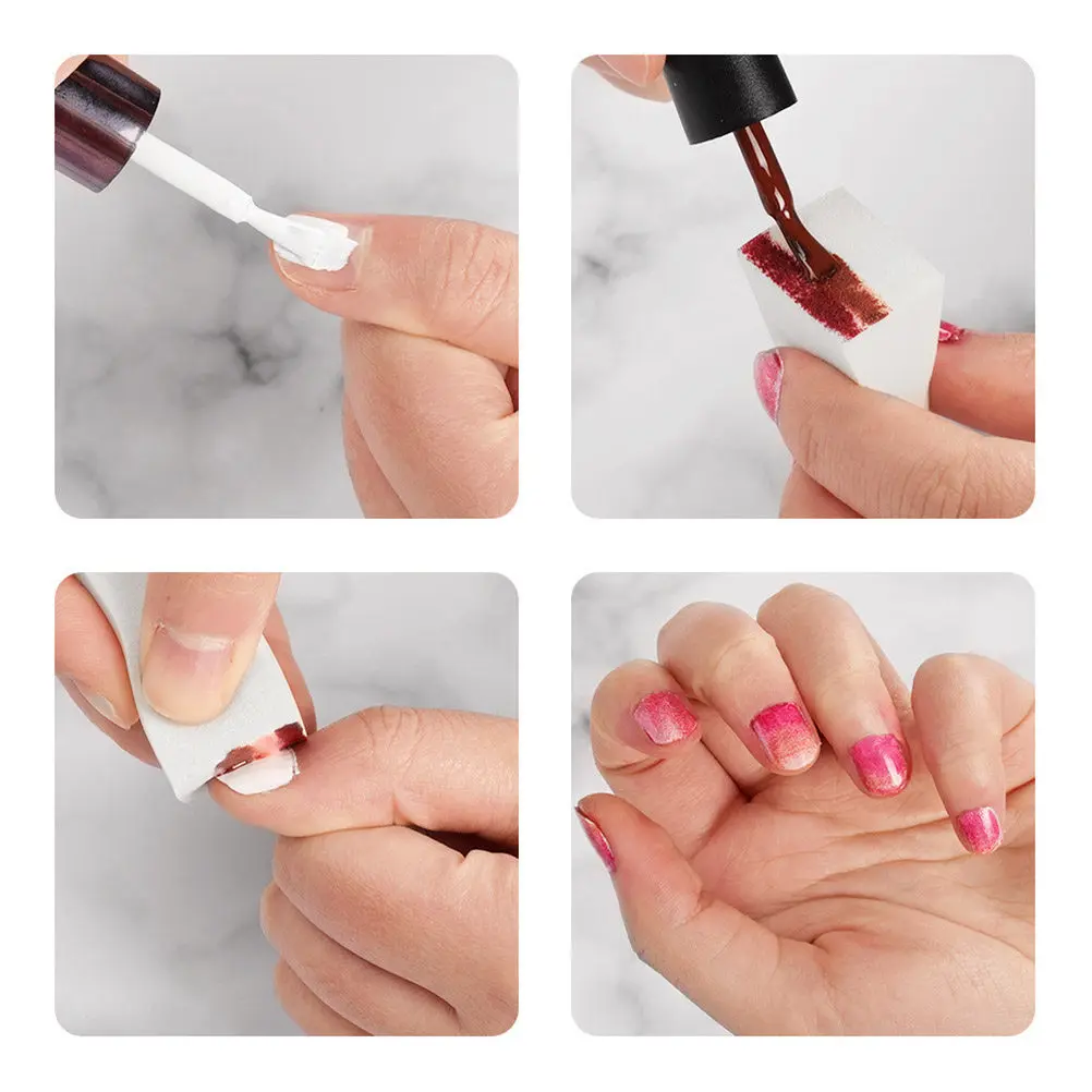 

50Pcs Sponge Nail Stamper for DIY Manicure Art Premium Elastic Material Beginner Friendly Natural Look Nail Art Tool White
