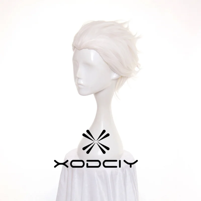 Fate Stay Night Go Extra Archer Emiya pelucas cortas blancas resistentes al calor pelo sintético Anime disfraz Cosplay peluca + gorro de peluca