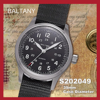 Baltany 2025 Military Field Men's Automatic Mechanical Watch S2049 NH35 Leather Stainless Steel Sapphire Waterproof reloj hombre