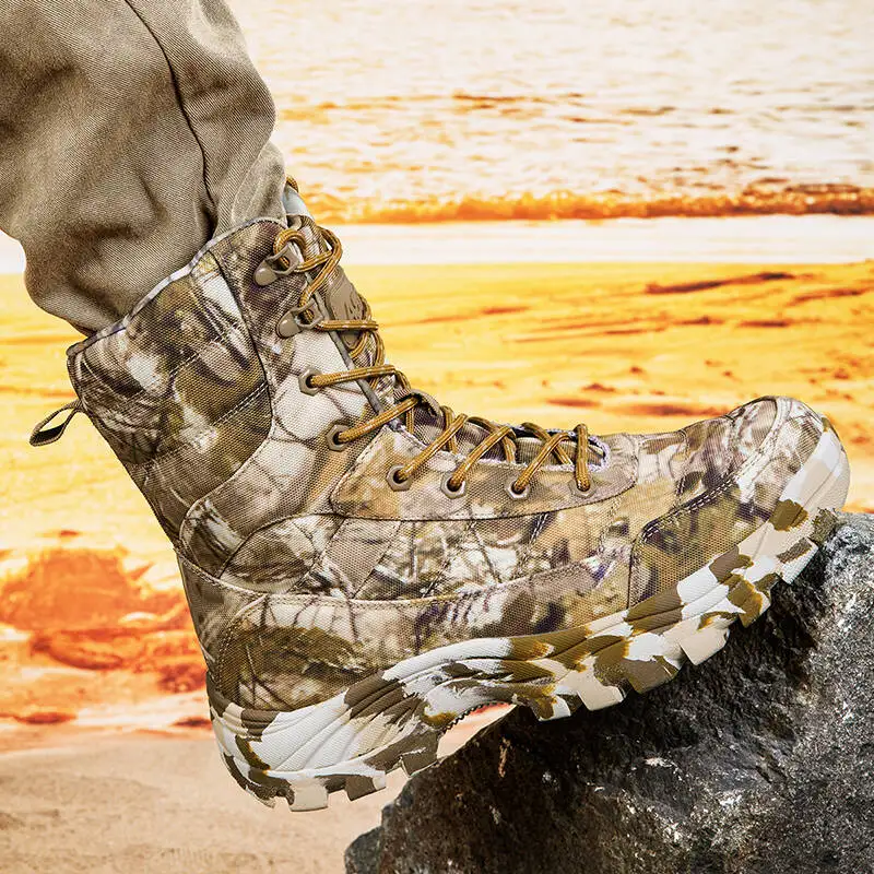 Outdoor Boots Men Hiking In Various Terrains Boots Waterproof Non-slip Hiking Boot Wear-resistant Jungle Trekking Chunky Sneaker - view 2