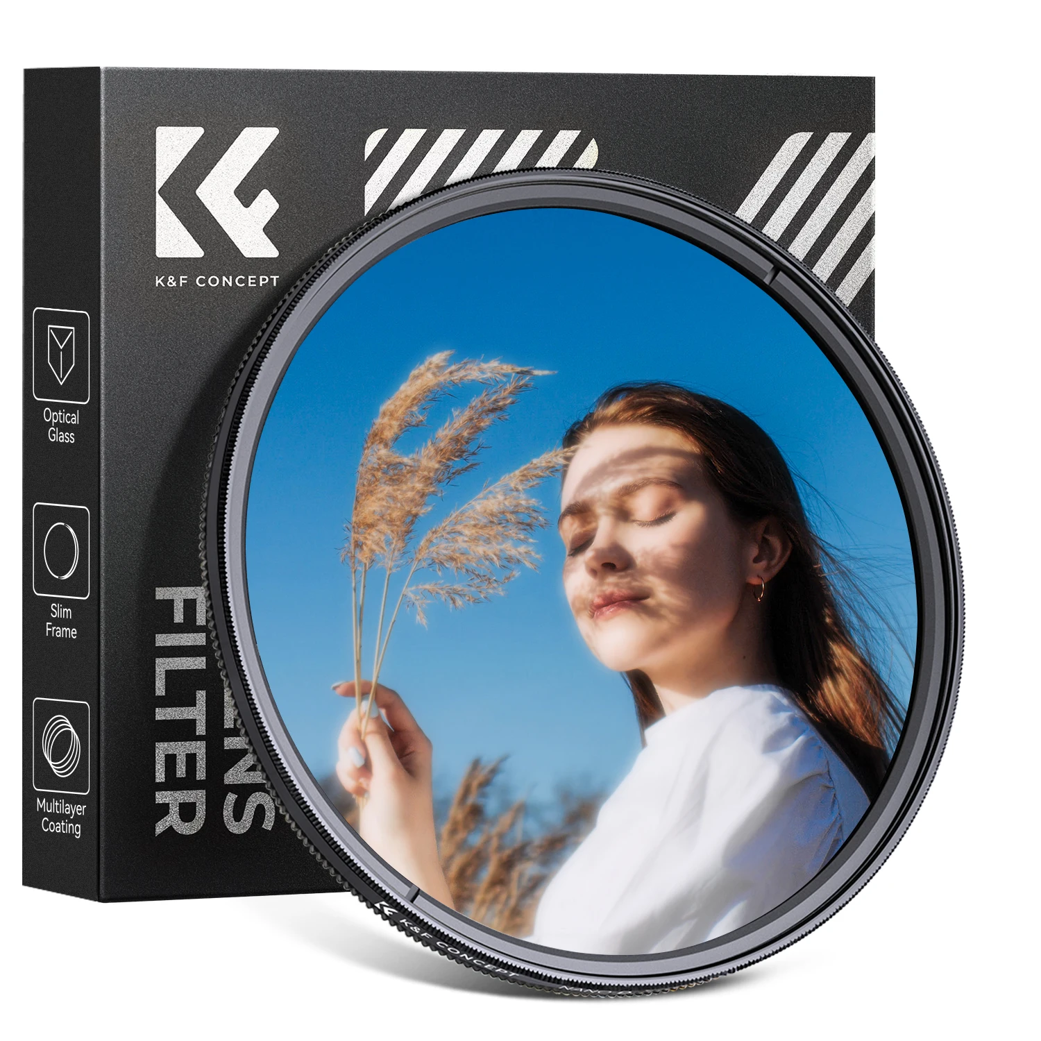 

K&F Concept 1/4 Black Diffusion & Circular Polarizing CPL 2 in 1 Filter Pro Mist Cinematic Polarizer Effect Filter for 37-82mm