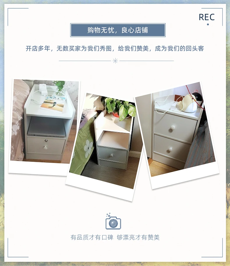 Minimalist Modern Ultra-Narrow Nightstand Solid Wood Storage Rack Nordic Style Compact Bedroom Side