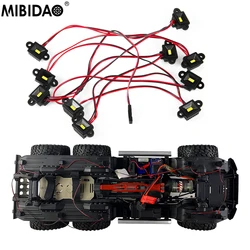 MIBIDAO-RC車のホイールey眉毛ライト、1/10 trx4 trx6用のLEDシャーシライト、装飾部品、4 8 10