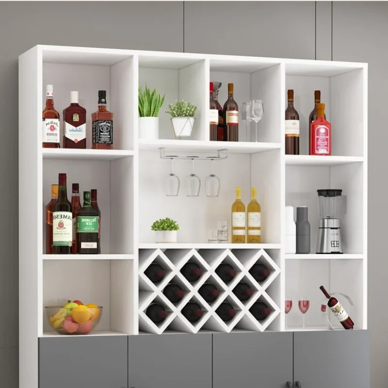 Liquor Kitchen Wine Cabinets Luxury Corner Simplicity Modern Wine Cabinets Display Wall Estante Vinos European Furniture QF50JG