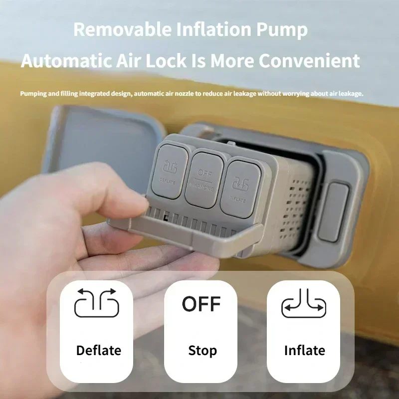 MOUNTAINHIKER Outdoor Camping Inflation Mattress Bed Automatic Picnic Self-driving Travel Mattress Pillow Furnitures