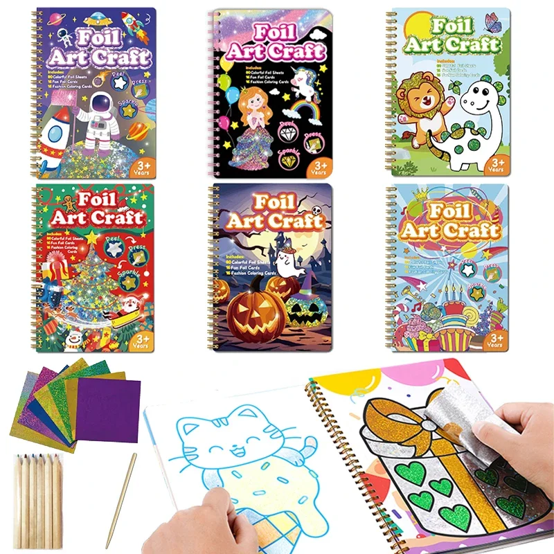 Kids Montessori Fun Art Set  Animal Coloring Book & DIY Craft Kit Creative Kindergarten Drawing Toy & Perfect Christmas Gift