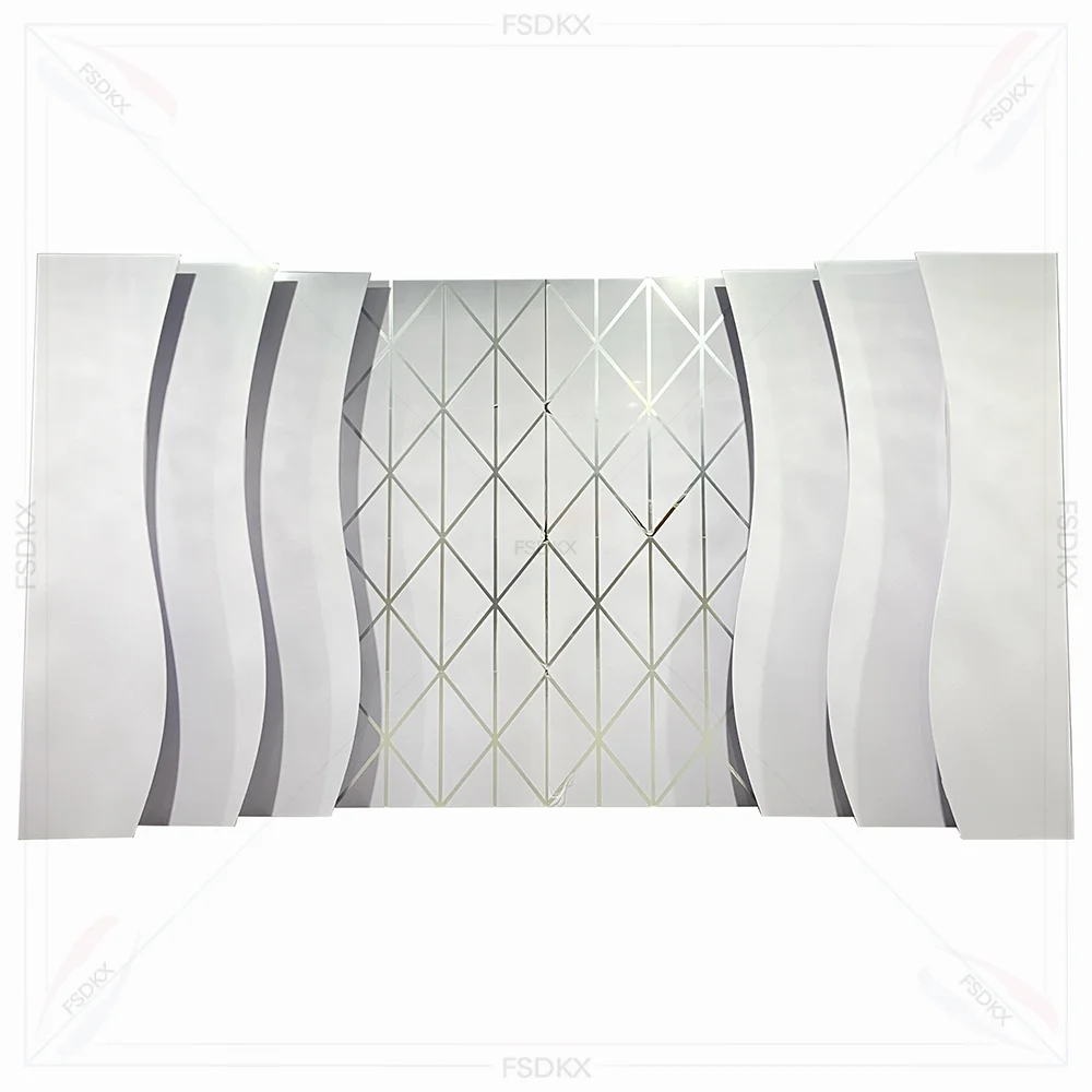 

White Silver Acrylic Decoration Wedding Event Backdrop Stage Background for Wedding Party BackdropDecoration