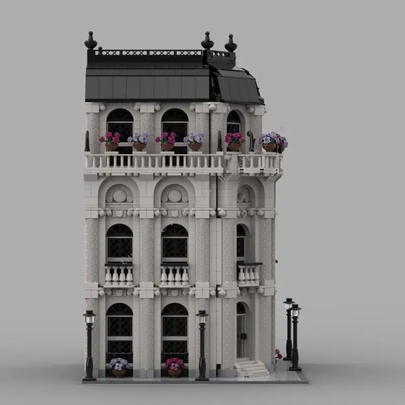 2788pcs kreativer Experte modulares Gebäude heißer Verkauf Straßen ansicht Modell Moc modulare Hausbau steine pädagogische Erwachsene Spielzeug GIF