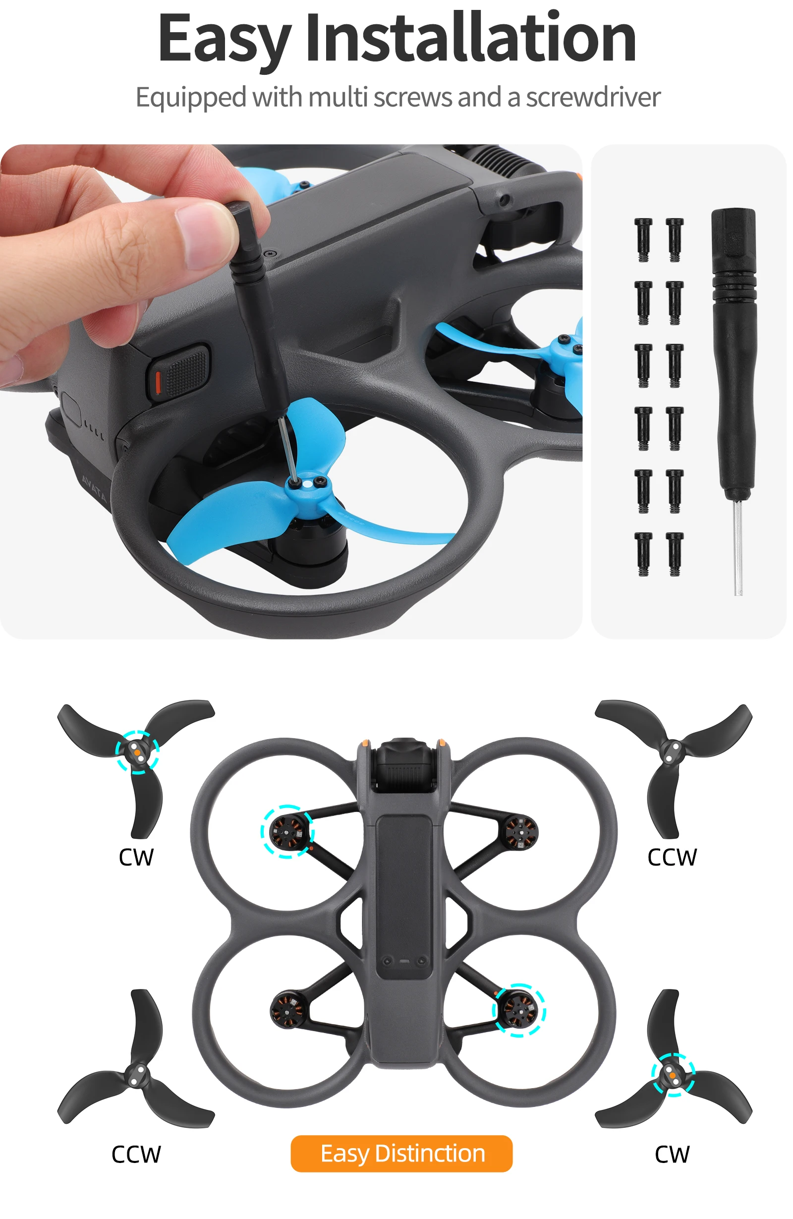 4pcs Avata 2 Propellers 3032S Blade Propeller Replacement Spare Parts For DJI Avata 2 Drone Accessories - Image 5