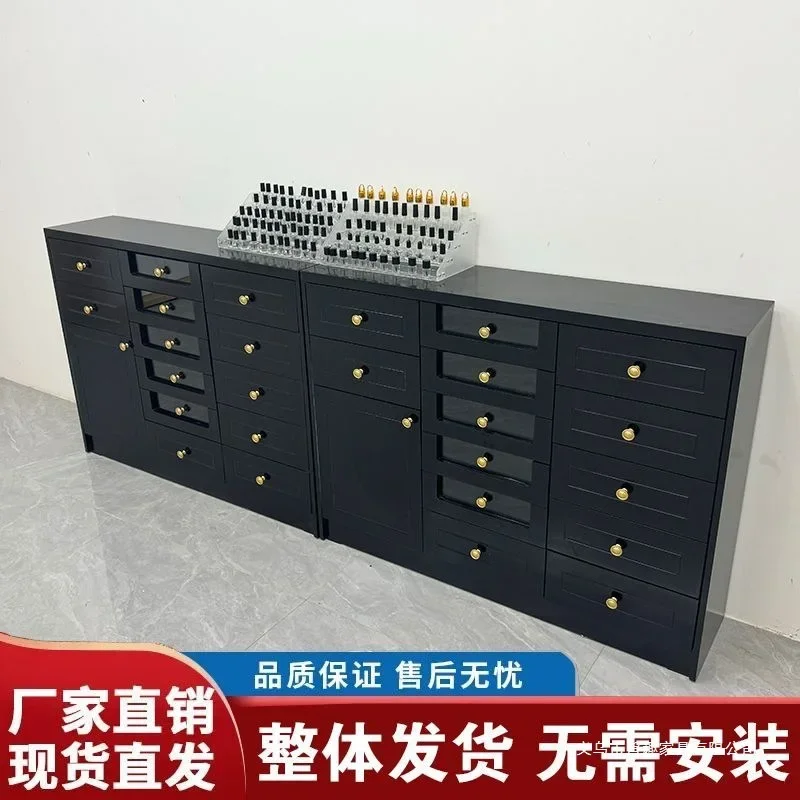 Black Nail Salon  Display  Nail Polish Glue  Storage Drawer  Nail Polish Products Floor