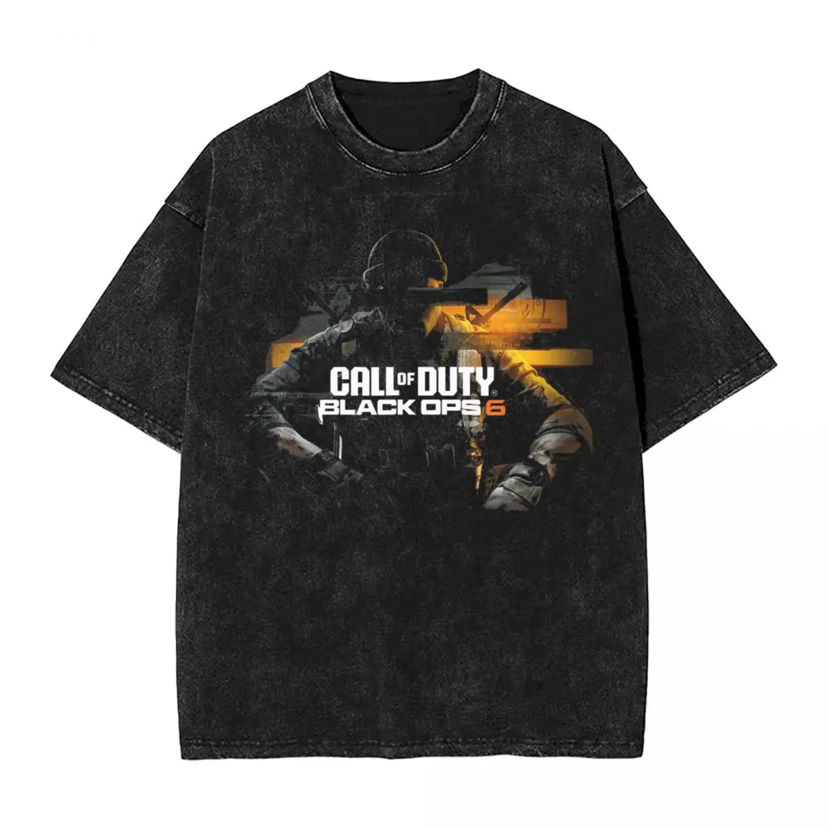 Men's T Shirt Call Of Duty Black Ops 6 Troy Marshall Washed T Shirts Leisure Summer Tees Simple Casual Clothes Birthday Present