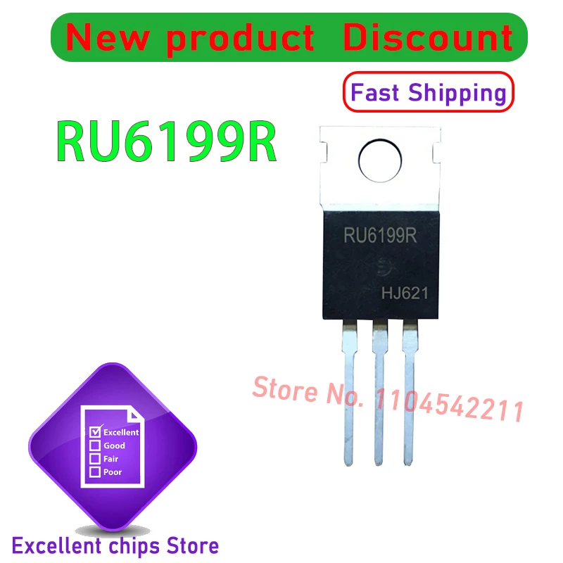 Original RU6199R  200A/60V  TO-220 Chip 100% New and Genuine 10pcs/lot