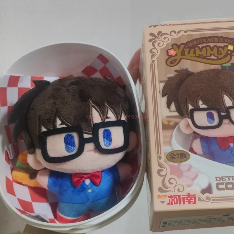 Genuíno em estoque detetive conan animal vestir-se gato capa série caixa cega ornamento de mesa mochila pingente presente aniversário da menina