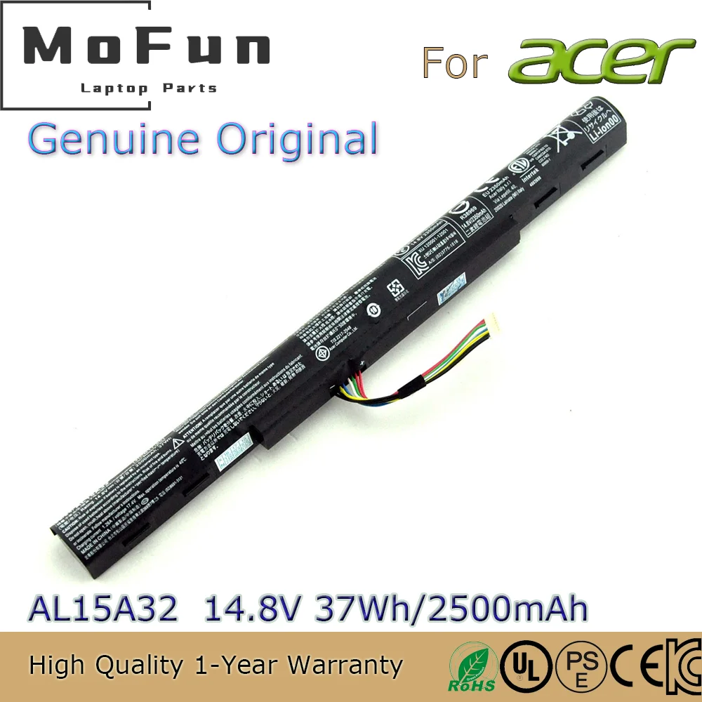 Brand New Original AL15A32 14.8V 37Wh Laptop Battery for Acer E5-422 E5-472 E5-473 E5-522G E5-532T E5-573 E5-722