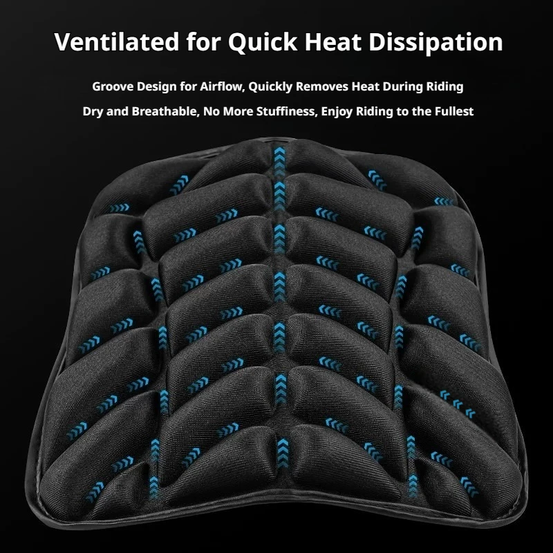 SEAMETAL Gel Seat Cushion for Motorcycle 3D Breathable Shock Absorbing Bike Saddle Cover Comfort Pad Universal Cycling Accessory