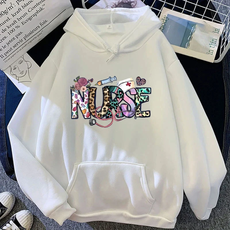 New Fashion Unisex Nurse Printed Hoodies Men Women Casual Long Sleeve Hoodie Pullovers ladie Teens Outdoor Oversized Sweatshirts