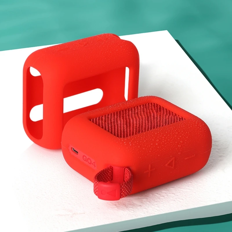Funda protectora de silicona para altavoz JBL GO 4, funda ligera a prueba de golpes