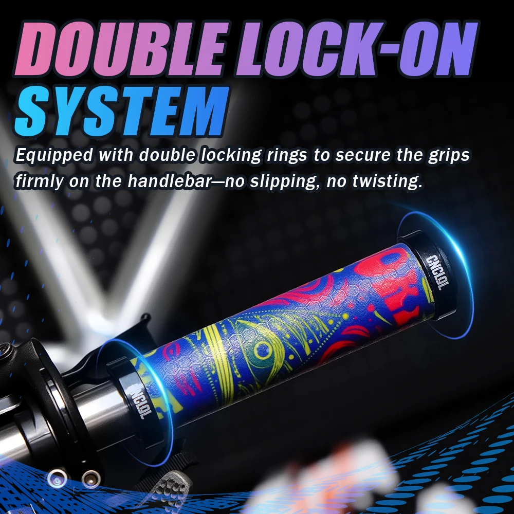 CNC Fahrrad Zubehör Fahrrad Griffe Gel MTB Lenker Grip Silikon Lock Auf Griff Bar Griffe 22,2mm Radfahren Teil – Detail 7