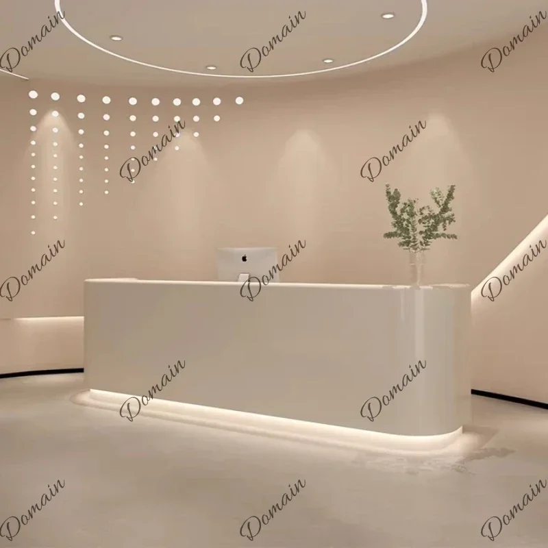 46XX 120 160 180 200 220 240 260 280 300cm Beauty Salon Clothing Store Baking Paint Reception Counter Computer Desk Office Furni