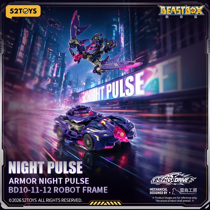 52TOYS BEASTBOX BEASTDRIVE SERIES ARMOR NIGHT PULSE Transformierbare Sammlerfigur Spielzeug Geschenk