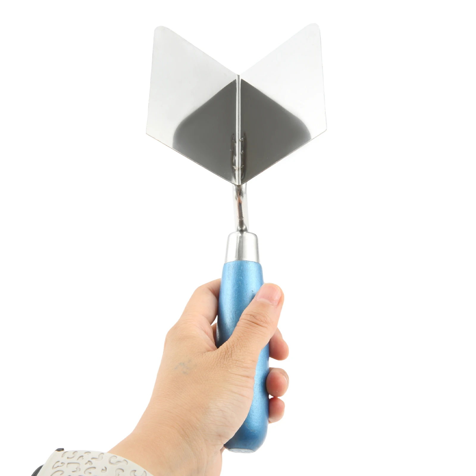 2pcs 3-Inch Outside & Inside Corner Knife Trowel with Soft Grip Handle for Plastering Bricklaying Concrete & Joint Compound Work
