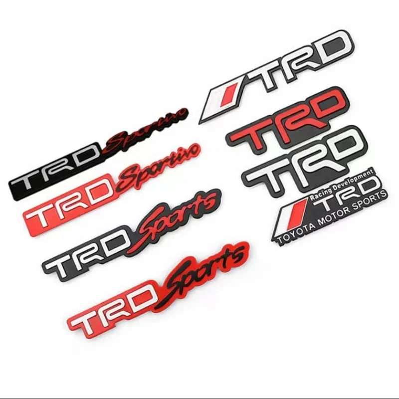 3D Metal Trd Badge Car Logo Grill Emblem Decal Car Sticker for COROLLA PREVIA Camry CROWN REIZ Accord City Auto sticker