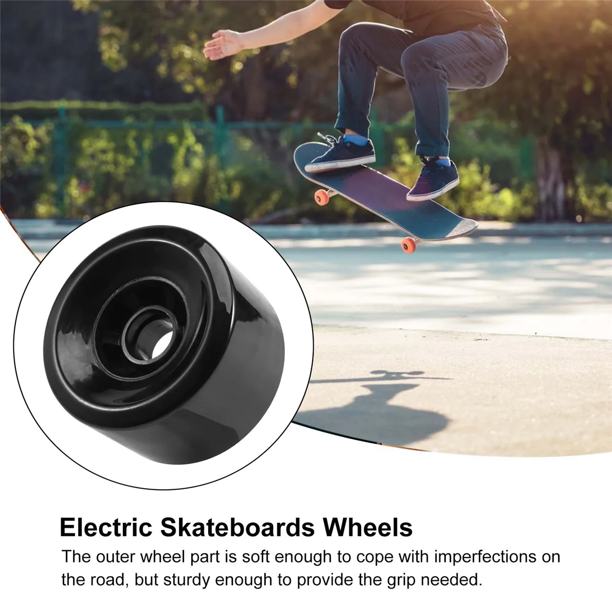 Longboard Electric Skateboards Tires 90mm PU 78A Shockproof Wheels E-Skateboard Replacement Accessories Spare Parts