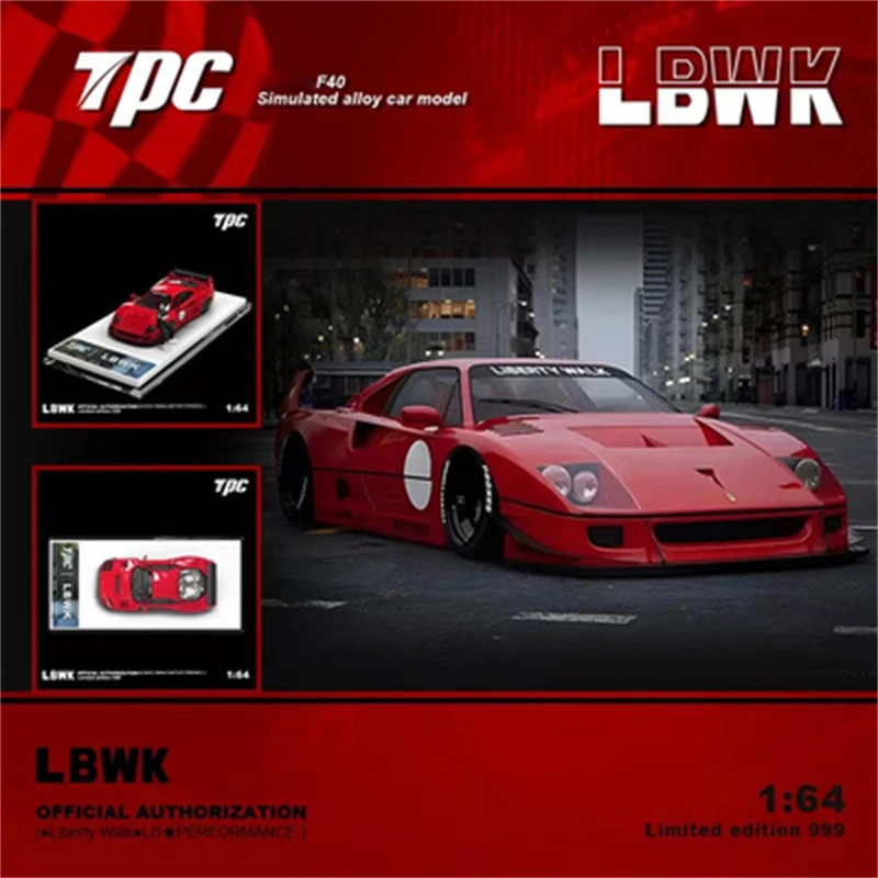 

**Pre-order ** TPC 1:64 LBWK F40 red Limited999 Diecast Model Car