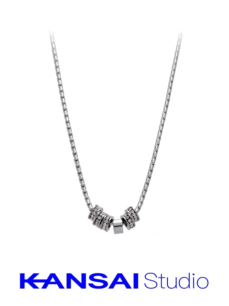 قلادة كانساي الجديدة بحلقة دائرية للجنسين، إكسسوار بسيط وعصري متعدد الاستخدامات للنساء والرجال، تصميم جديد ومميز