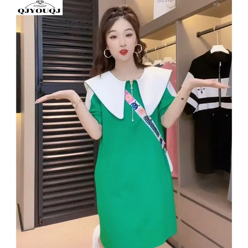 

2024 Spring/Summer New Fashionable Polo Neck High End Design Elegance Age Reducing Waist Mid Length Dress