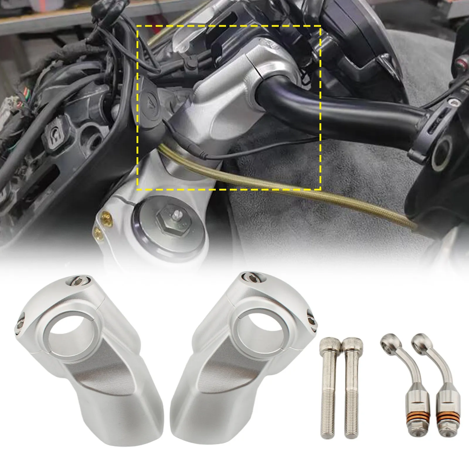 33mm Handle Bar Adapter Risers Clamp Mounts For Triumph ROCKET-3GT/R 2019-2024 Motorcycle accessory Handlebar Clamp Spacer